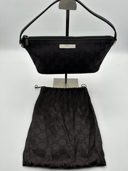 Gucci Vintage Boat Pochette Black on Black