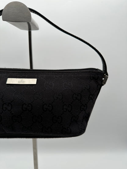Gucci Vintage Boat Pochette Black on Black