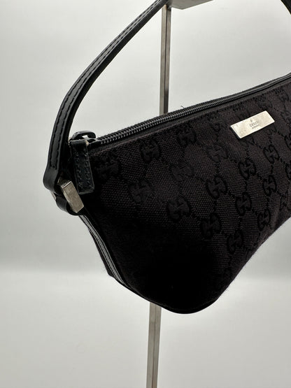 Gucci Vintage Boat Pochette Black on Black