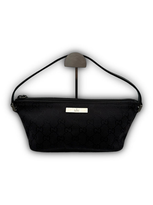 Gucci Vintage Boat Pochette Black on Black