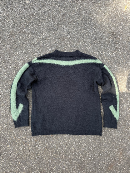 Off White Mohair Knit Sweater
